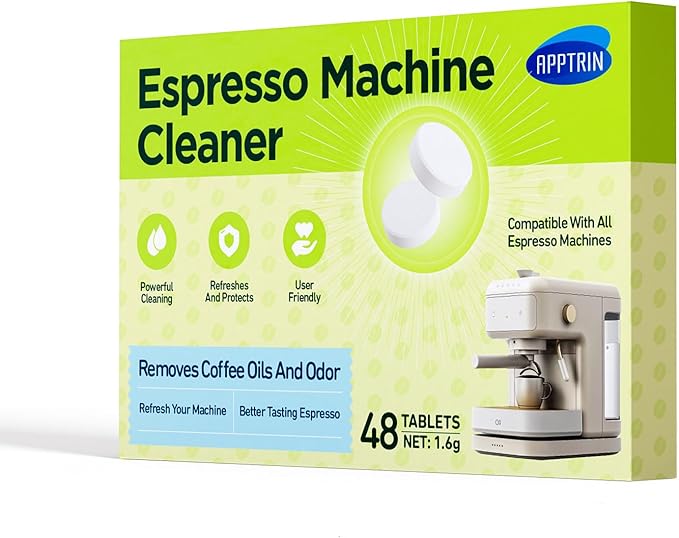 Espresso Machine Cleaning Tablets, Coffee Machine Cleaning Pods, Coffee Machine Cleaner for All Espresso Machine, 48 Pack