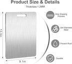 Katuchef Titanium Cutting Board, 2025 New Upgrade Pure Titanium Cutting Boards for Kitchen Double Sided Non Toxic Titanware Cutting Board,Hygiene Durable Dishwasher Safe Chopping Board (13 * 8in)