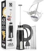 K-Brands Corded Electric Milk Frother with Plug in - Handheld Electric Whisk Stirrer Whipper - Foam Maker for Coffee, Latte, Cappuccino, Hot Chocolate – Powerful Drink Mixer