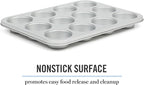 Martha Stewart Gallen 12 Cup Nonstick Carbon Steel Muffin/Cupcake Pan - Silver