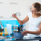 Hasense Ceramic Soup Bowls Set of 4, 40 Ounce Large Cereal Bowls for Kitchen, 7 Inch Serving Bowls for Salad Pasta Ramen Pho Popcorn, Dishwasher Microwave Safe, Navy Blue