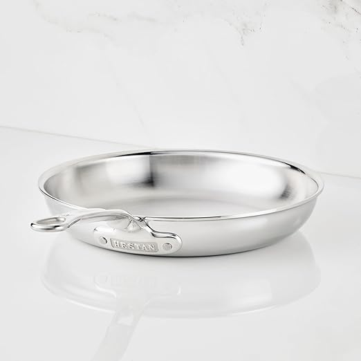 Hestan ProBond Luxe 11-Inch Skillet, Professional Clad Stainless Steel ProCore Tri-Ply Clad Construction, Polished Exterior, Induction & Oven Safe