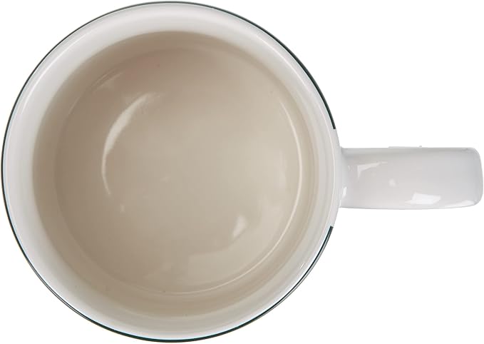 Pantone by Copenhagen Design - Large ceramic coffee mug with handle - Colorful Porcelain coffee mug/cup, 12 oz Dark Green 3435