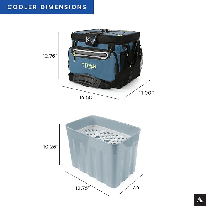 Titan by Arctic Zone 30 Can Zipperless Soft Cooler with HardBody Liner