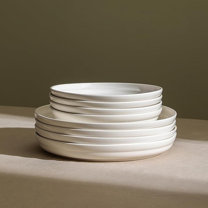 Stone Lain Virtuo 4-Piece Salad Plate Set Porcelain, White