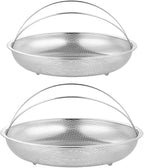 2Pcs Stainless Steel Steamer Basket with Handle - Versatile Food Steaming Rack for Rice Dumplings Vegetables and More Ideal for Home Cooking