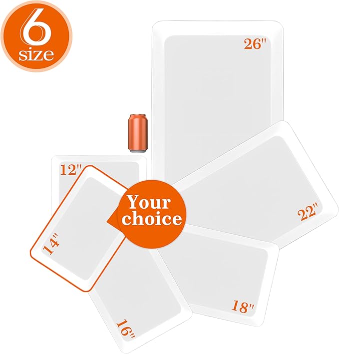 Serving Tray Platter, 3 Pcs Food Tray for Veggie Fruit Snack Dessert Cookie Cheese, Food Trays for Party Supplies Display, Plastic Platters for Serving Food, Large White Trays, BPA Free