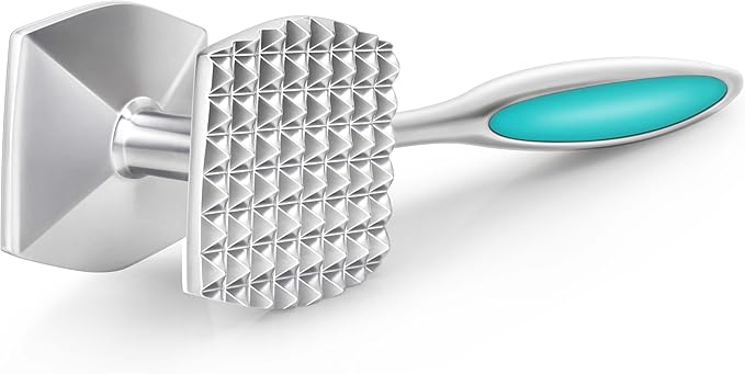 Aliglow Meat Tenderizer Hammer/Mallet Tool/Pounder For Tenderizing and Pounding Steak,Beef And Poultry. Solid Metal Construction With Rubber Comfort Grip Handle