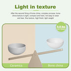 Yoshy 12-Piece White Embossed Mesh Bone China Dinnerware with Lightweight Durable Chip Resistant Design Service for 4