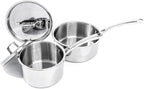 BergHOFF Professional Tri-ply 18/10 Stainless Steel 13Pc Cookware Set With Matching Lid Safe Grip Handle Induction Cooktop Measurement Markings Inside Fast & Even Heat Oven Safe Dishwasher Safe