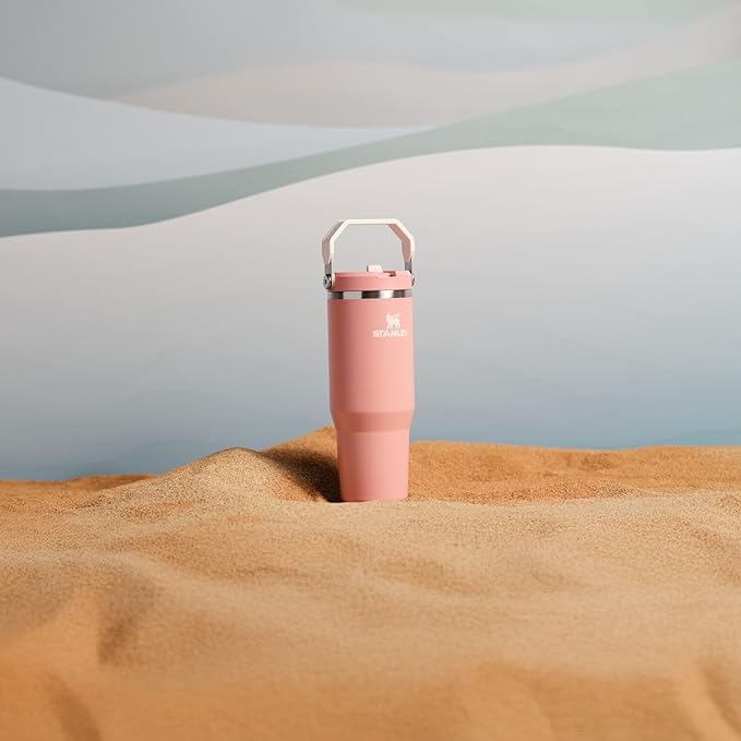 Stanley IceFlow 2.0 Flip Straw Tumbler with Handle 30 oz | Twist On Lid and Flip Up Straw | Leak Resistant Water Bottle | Insulated Stainless Steel | BPA-Free | Exclusive Sienna