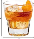 Restaurantware Otto 5 Ounce Whiskey Glasses Set Of 6 Paneled Rocks Glasses - Fine-Blown Tempered Heavy Base Dishwasher-Safe Clear Glass Scotch Glasses For Cocktails Or Liquors