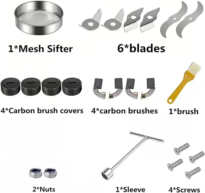 Electric Grain Grinder Mill 1000g High-speed Spice Herb Mill Commercial Powder Machine for Dry Cereals Grain Herb Spice Coffee Corn Bean (1000g Stand Type)