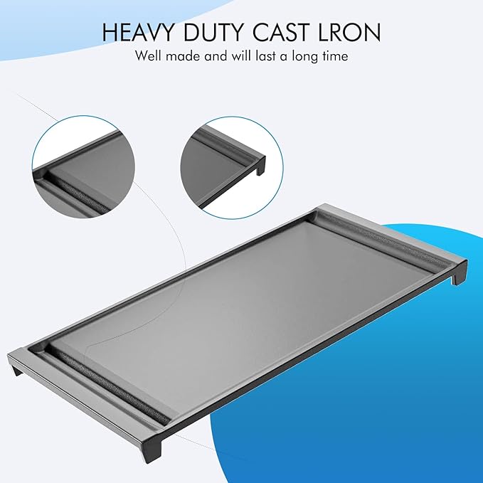 Shengyongh CC24738 Cast Iron Griddle For ge Stove 4322558 AP5986291 PS11725207 Compatible For ge Appliance