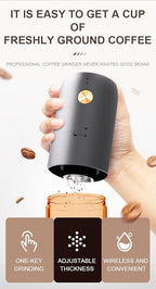 Generic Portable Battery Powered Burr Coffee Grinder with Adjustable settings, 35G Capacity, 1500mAh Rechargeable, Conical Stainless Steel Burr for Espresso, Manual Brew, Travel, Camping