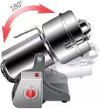 Electric Grain Grinder Mill 1000g High-speed Spice Herb Mill Commercial Powder Machine for Dry Cereals Grain Herb Spice Coffee Corn Bean (1000g Stand Type)