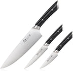 Cangshan HELENA Series German Steel Forged Starter Knife Set (Black, 3-Piece)