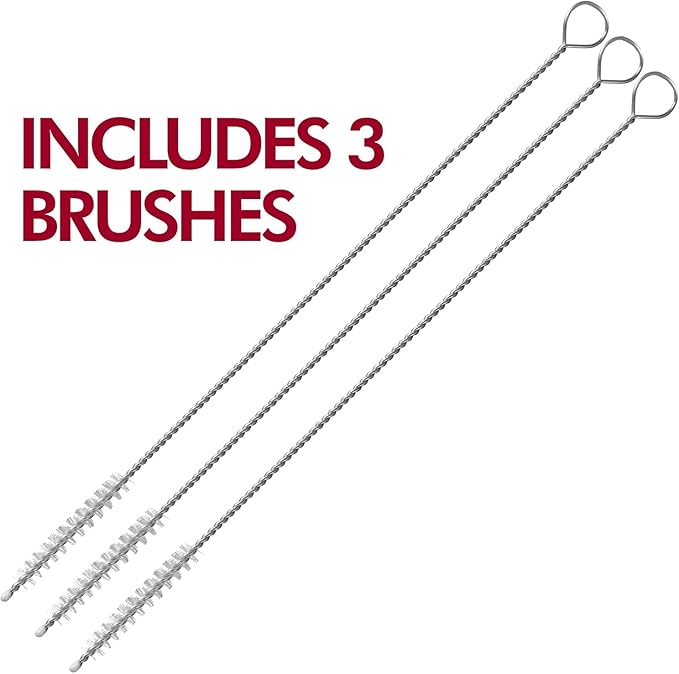 JoyServe Cereal Bowls with Straws for Kids (Set of 36-20-Ounce Bowls) BPA-Free Plastic Reusable Bowls with Built-In Straws for Children - Dishwasher and Microwave Safe, Includes 3 Cleaning Brushes