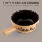 Swissmar Jura Ceramic Fondue Pot, 2.65L / 2.8QT – Pot Replacement for Cheese & Chocolate Fondue Maker – Durable Ceramic Caquelon – Safe for Cooktop, Oven & Microwave