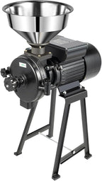 Grain Mill Grinder, 1500W Electric Grinder Mill Machine, Dry Feed Flour Grain Grinders Machine with Adjustable Input Material Speed & Adjustable Output Thickness for Grinding Various Dry Items