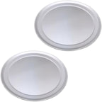 Pizza Tray, Round Pizza Baking Pan, Wide Rim Aluminum Pizza Cooking Trays, Set of 2 (10 Inch)