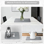 Silicone Coffee Mat,16"×16" Waterproof Heat Resistant Bar Mat for Espresso Machine Station Accessories,Non Slip Dish Drying Mat for Kitchen Counter,Home Decor Essentials,Grey