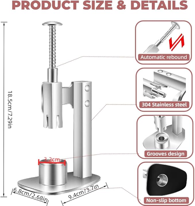 Cherry Pitter Remover Tool Stainless Steel Manual Jujube Pitter, Portable Cherry Core Remover Push Out Pit Remover Tools, More Labor Saving