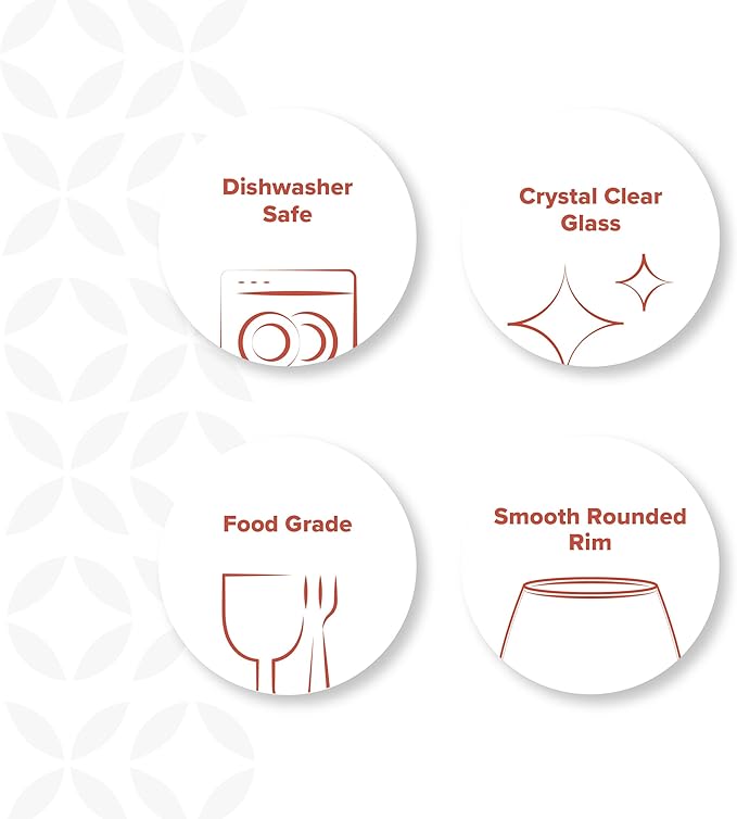 GLING [15 oz Stemless Wine Glasses Set of 4, Wine Glass Cups for Red or White Wine - These Crystal Tumblers are Great for Wedding, Birthdays, and All Occasions