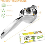 TEZZ Premium Lemon Squeezer, Large Heavy Duty Handhelp Juicer for Lemon, Metal Hand Press Citrus Juicer, Lime Squeezer Bar Tool, Manual Citrus Press