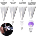 GEMLON Disposable Piping Bags – 12 Inch Clear Pastry Bags (100PCS) for Cake & Cookie Decorating, Anti-Burst Icing Bags for Frosting, Chocolate & Royal Icing – Durable Plastic Baking Supplies