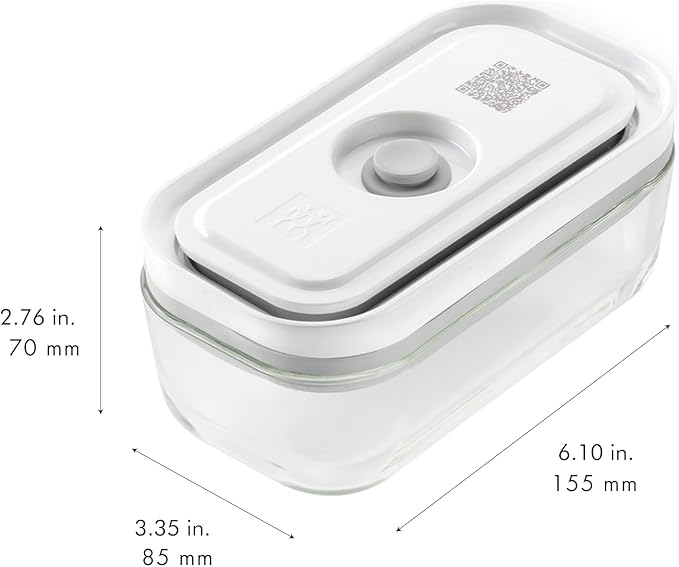 ZWILLING Fresh & Save Glass Small Airtight Food Storage Container, Meal Prep Container, Food Saver