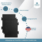 2-Pack Notched Activated Carbon Charcoal Microwave Hood Filters - 9.75" x 7.25" Microwave Hood Filters - Compatible with Whirlpool OTR Models and KitchenAid Models, Made in USA