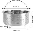 Steamer Basket for, Non Stick Vegetable Steamer Basket with Handle, Stainless Steel Steamer Basket Insert for Pots, Sugar Removal Rice Cooker Insert (20cm)