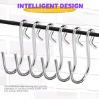 HNYYZL 30 Pack S Shaped Hooks Stainless Steel Metal Hangers Hanging Hooks for DIY Crafts, Hanging Jewelry, Key Chain, Tags, Fishing Lure, Net Equipment