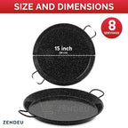 Enameled Paella Pan (Carbon Steel, 15 in - 38 cm (8 Servings))