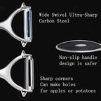 Vegetable, Apple Peelers for kitchen, Fruit, Carrot, Veggie, Potatoes Peeler, Y-Shaped and I-Shaped Stainless Steel Peelers, with Ergonomic Non-Slip Handle & Sharp Blade, Good Sturdy (2PCS)