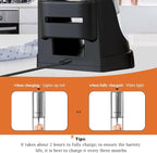Upgraded Electric Salt and Pepper Grinder Set Automatic with Adjustable Grinding Speed and Externally Adjustable Coarseness, Rechargeable Pepper Grinder with USB Charging Base and LED Light