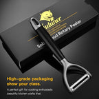 304 Stainless Steel Multi-Function Kitchen Peeler - With Solid Wood Handle, Sharp & Durable Blade, Effortlessly Peels Vegetables and Fruits, Essential Kitchen Tool