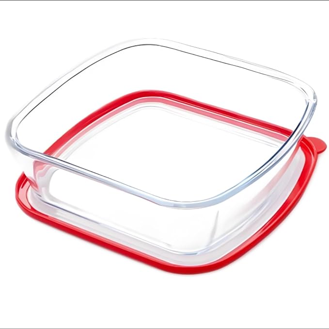 9×9in Square Glass Baking Dish with lid, 2.6QT Deep Square Glass Baking Pan, Microwave and Oven Safe