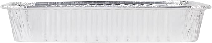 Pack of 30 Extra-Thick Disposable Aluminum Baking Pans | Standard Size 9” x 9” Recyclable Square Cooking Tins | Portable Food Containers | Superior Heat Conductivity | 2” High Walls to Prevent Spills