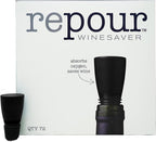 Wine Saver and Stopper - Removes Oxygen, Preserving and Keeping Wine As Fresh As The Day The Bottle Was Opened - Black (72-Pack)