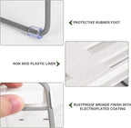 2 Pack Expandable Kitchen Wrap Organizer Rack, Height & Width Adjustable Aluminum Foil and Plastic Wrap Organizer for Pantry, Cabinet Food Wrap Organization and Storage - (3 Tier 9.8 to 15.6"L)