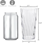 unbreakable Plastic Drinking Glasses，set of 8, shatterproof drinking cups, plastic glass cups, 10 ozplastic Tumbler Cups, Dishwasher Safe (transparent)