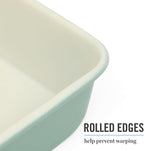 Martha Stewart Gallen 13 x 9 Inch Rectangular Nonstick Carbon Steel Cake/Baking Pan- Teal