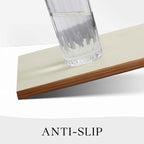 MOSAYT Vinyl Placemats Set of 6, Heat Resistant Place Mats 100% Waterproof Washable & Wipeable Faux Leather Reversible Table Mats for Kitchen Dining Party Indoor Outdoor, 12" x 17", Beige