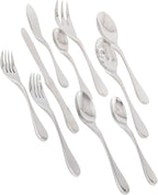 KNORK's Original Flatware Set - 45 Piece Glossy Silverware Set with Knork Forks - Durable and Stylish Knork Flatware Set for Everyday Use, Service for 8