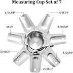 Measuring Cups Stainless Steel 7 Piece Stackable Set for Dry or Liquid Ingredients Measurement - Kitchen Gadgets & Utensils Metal Measuring Cups Best for Cooking & Baking