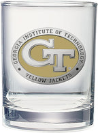 Heritage Pewter Georgia Tech Old Fashion | Double Rocks Glass 14 OZ for Liquor | Expertly Crafted Pewter Glass