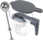 11-Piece Measuring Cups and Spoons Set with Stackable Measuring Cup, Lid, and Flour Duster, Unique Kitchen Gadgets for Baking and Cooking, BPA-Free, Dishwasher Safe
