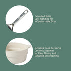 Bloomhouse - Two Time Oprah's Favorite Things Winner - 8 Piece Triply Stainless Steel Pots and Pans Cookware Set W/Sage Green Non Toxic Pro Ceramic Non Stick Interior